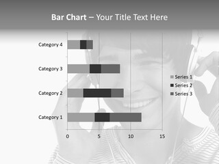 A Young Man Wearing Headphones Is Smiling PowerPoint Template