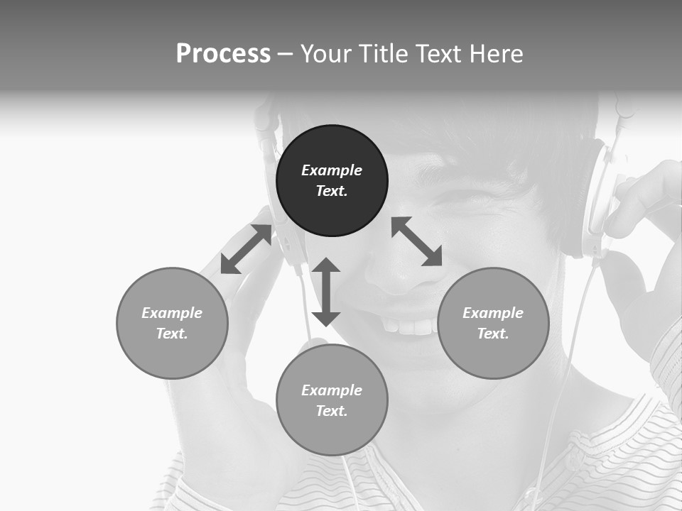 A Young Man Wearing Headphones Is Smiling PowerPoint Template