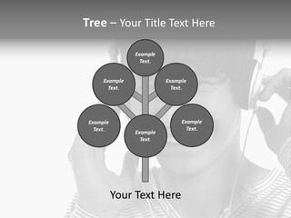 A Young Man Wearing Headphones Is Smiling PowerPoint Template