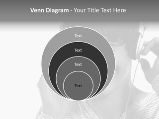 A Young Man Wearing Headphones Is Smiling PowerPoint Template