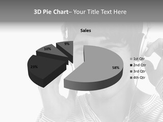 A Young Man Wearing Headphones Is Smiling PowerPoint Template