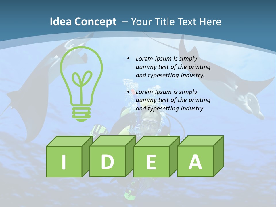 Leaf Green Isolated PowerPoint Template