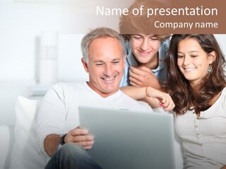Parent Girl Internet PowerPoint Template