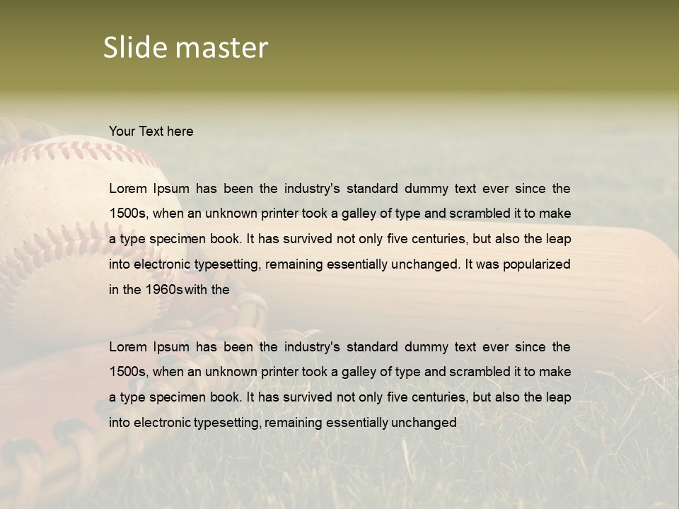 Field Infield Ball PowerPoint Template