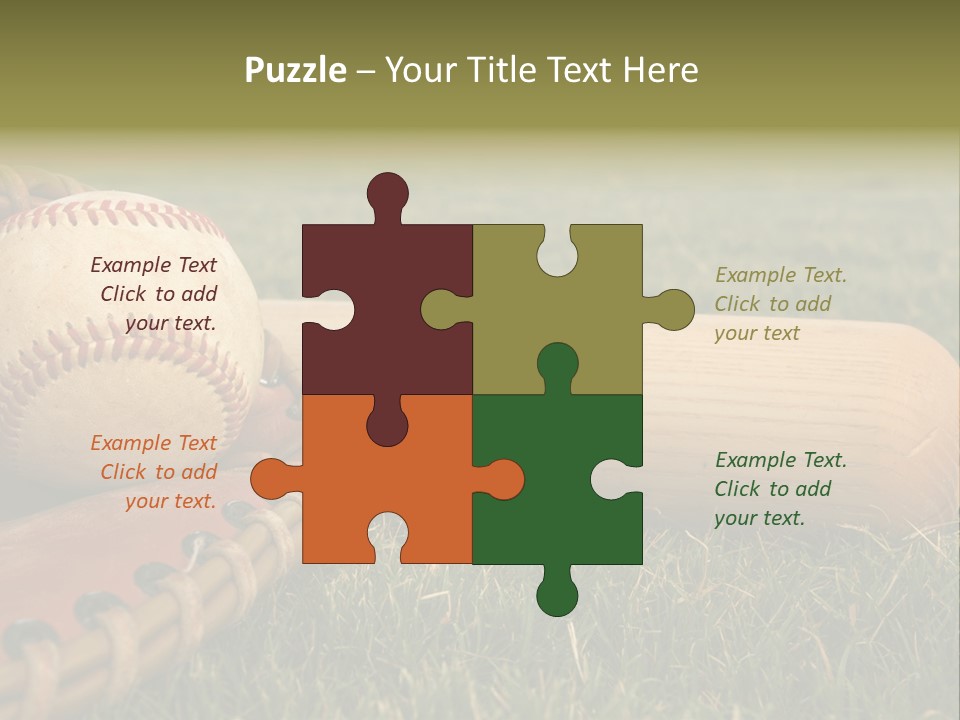 Field Infield Ball PowerPoint Template