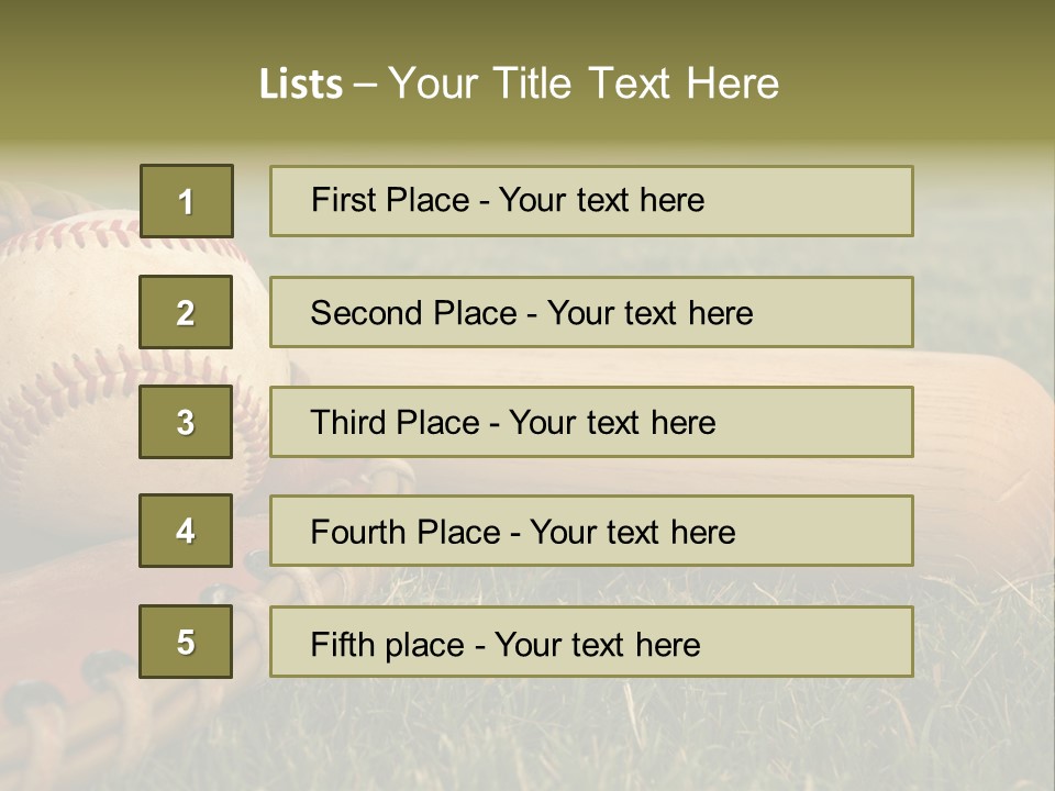 Field Infield Ball PowerPoint Template