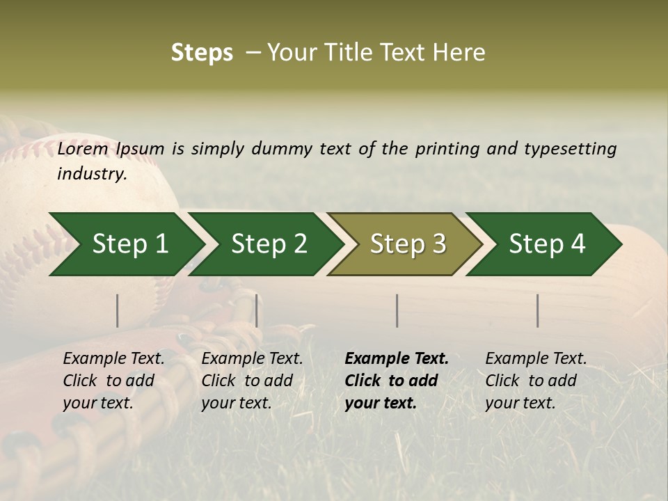 Field Infield Ball PowerPoint Template