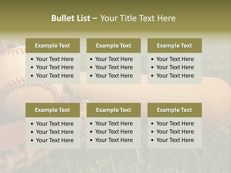 Field Infield Ball PowerPoint Template