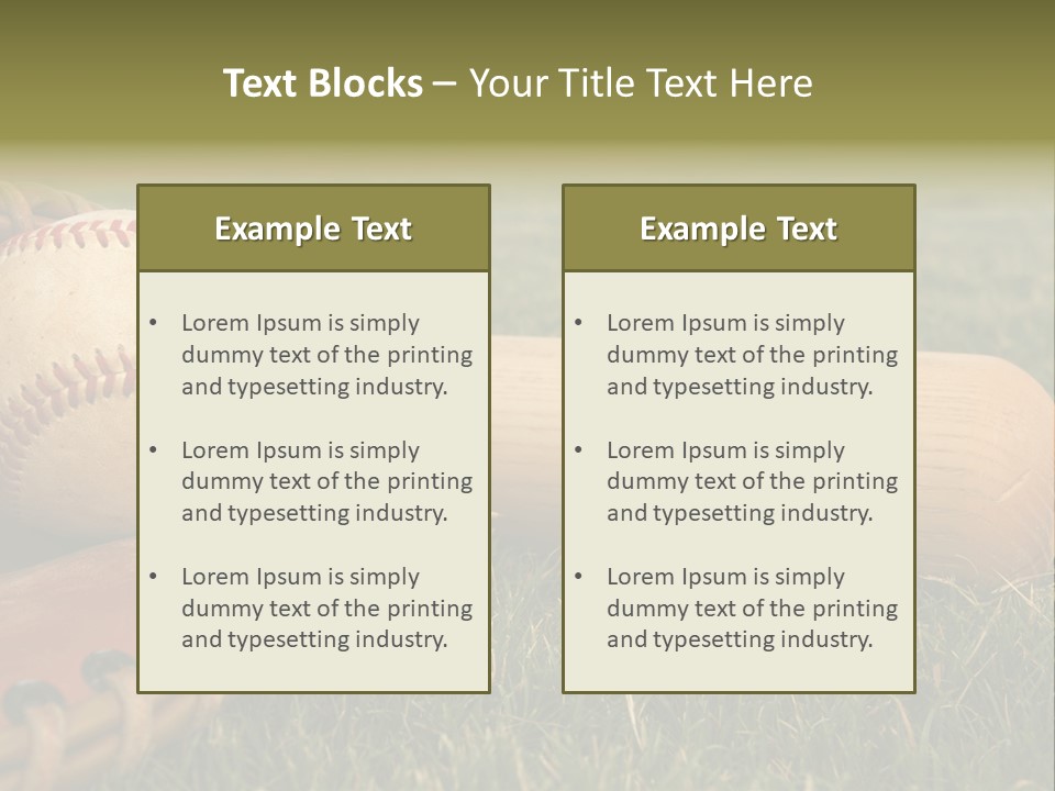 Field Infield Ball PowerPoint Template