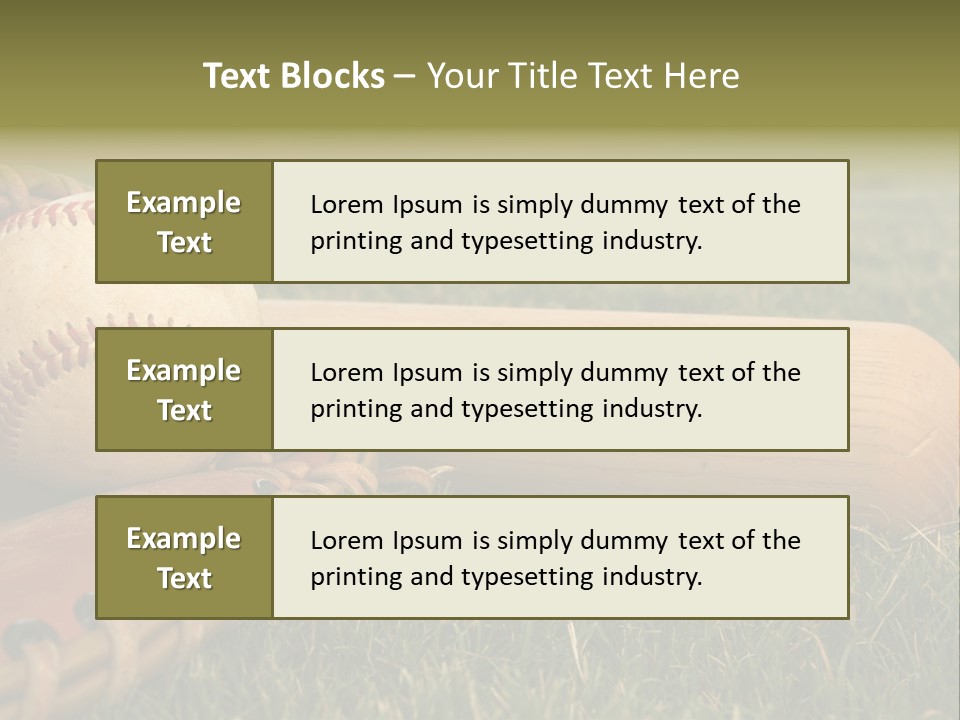 Field Infield Ball PowerPoint Template