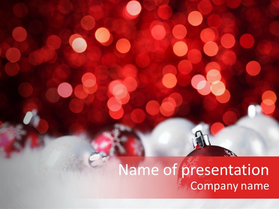 A Red And White Christmas Powerpoint Presentation PowerPoint Template