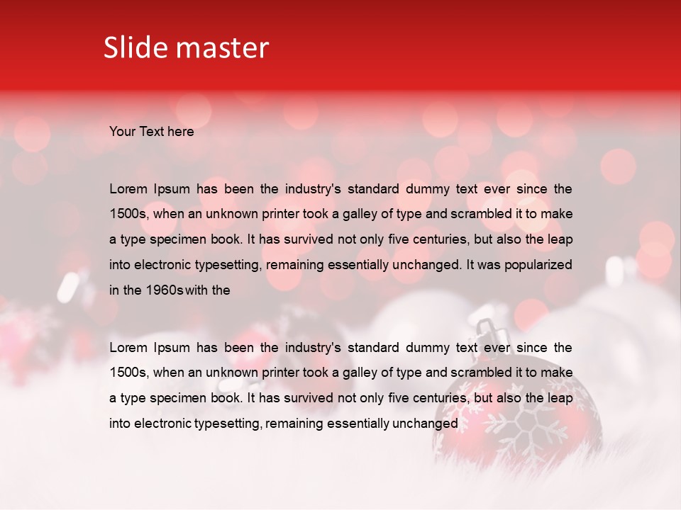 A Red And White Christmas Powerpoint Presentation PowerPoint Template