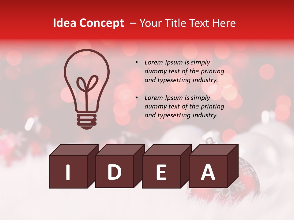 A Red And White Christmas Powerpoint Presentation PowerPoint Template