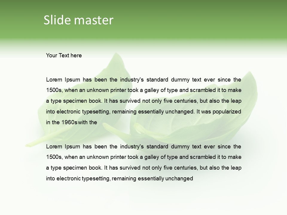 Herb Flavor Fresh PowerPoint Template