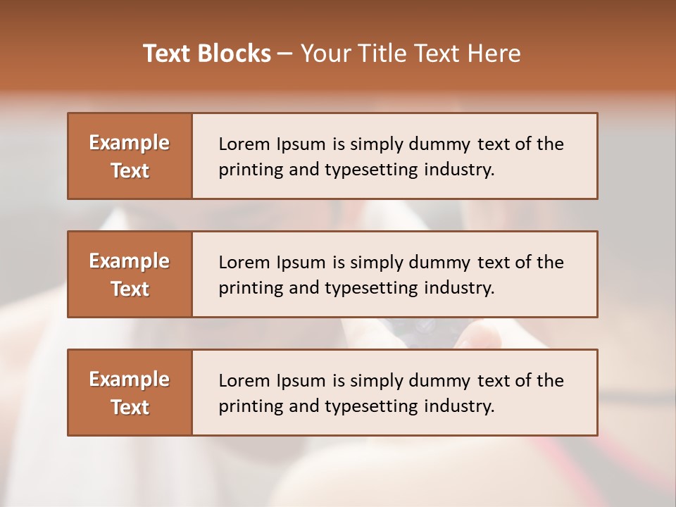 Relax Male Equipment PowerPoint Template