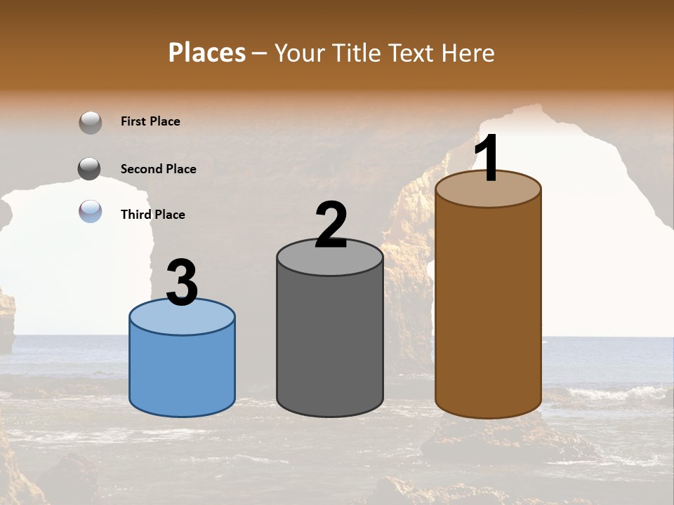 Calm Atlantic Grottos PowerPoint Template