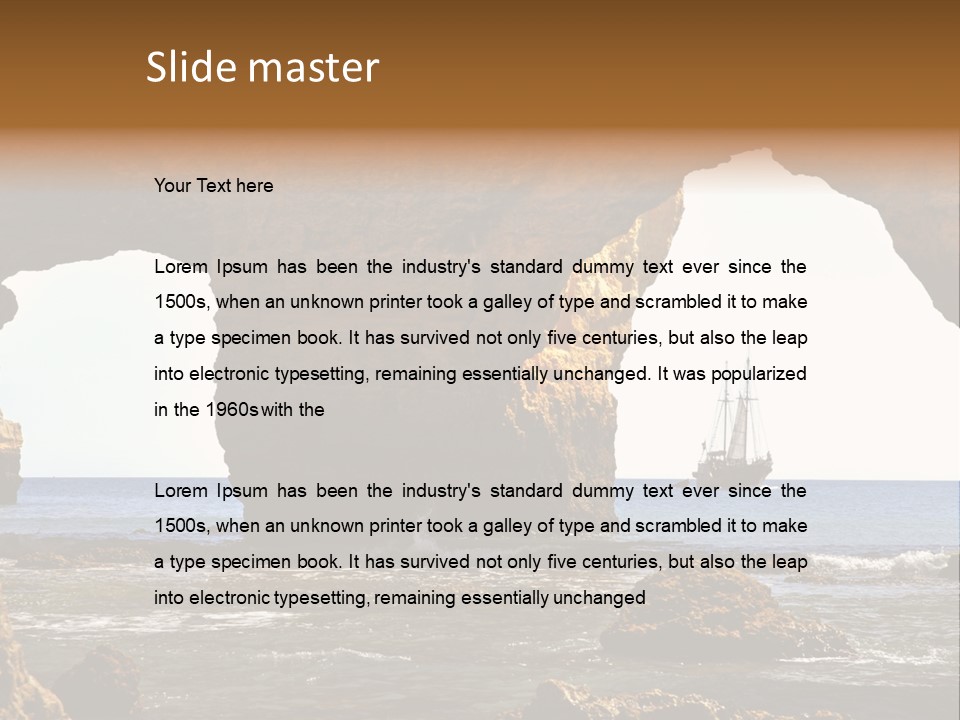 Calm Atlantic Grottos PowerPoint Template