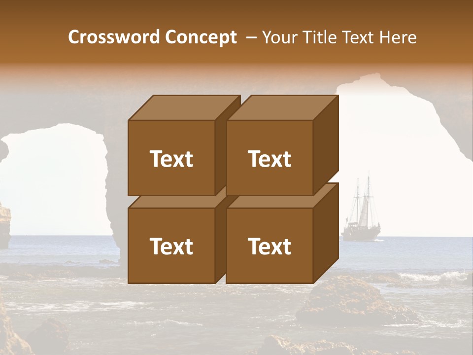 Calm Atlantic Grottos PowerPoint Template