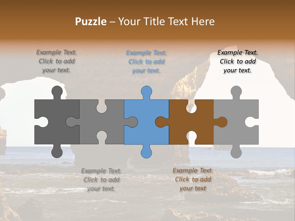 Calm Atlantic Grottos PowerPoint Template