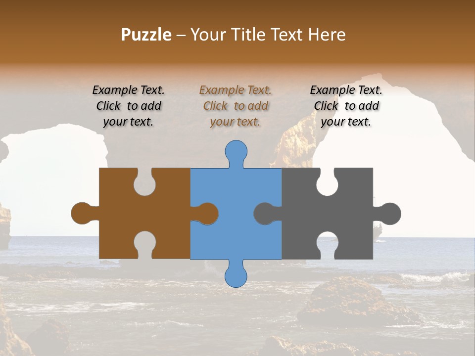 Calm Atlantic Grottos PowerPoint Template