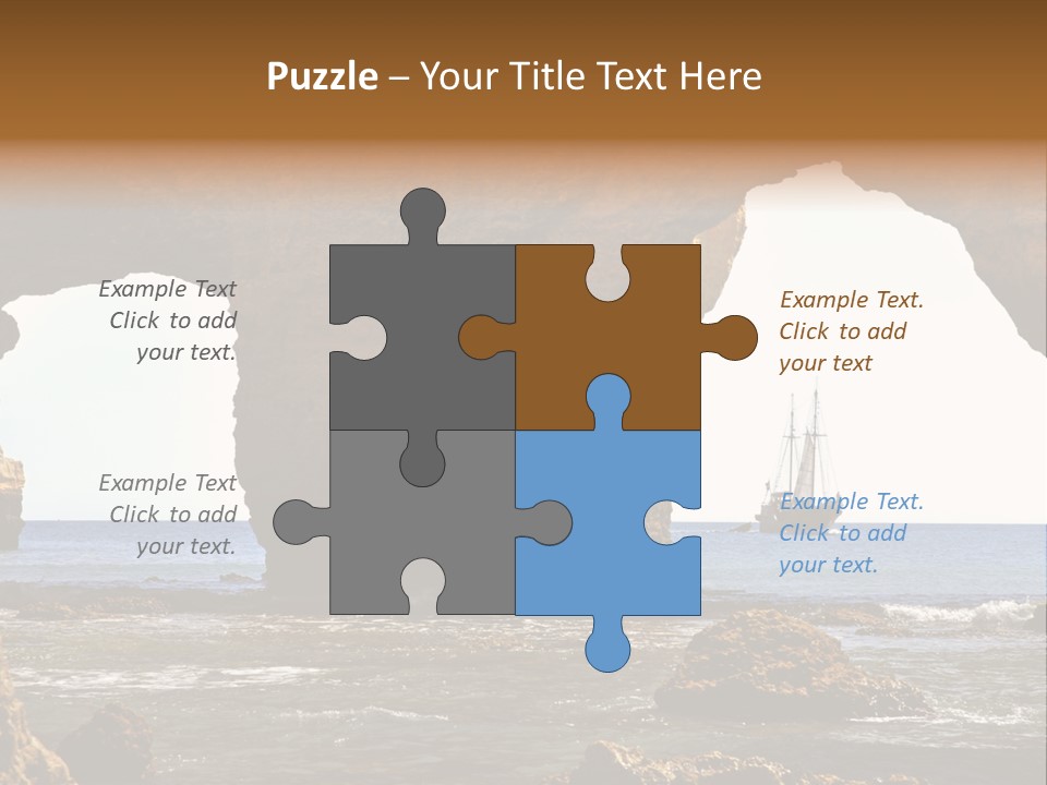 Calm Atlantic Grottos PowerPoint Template