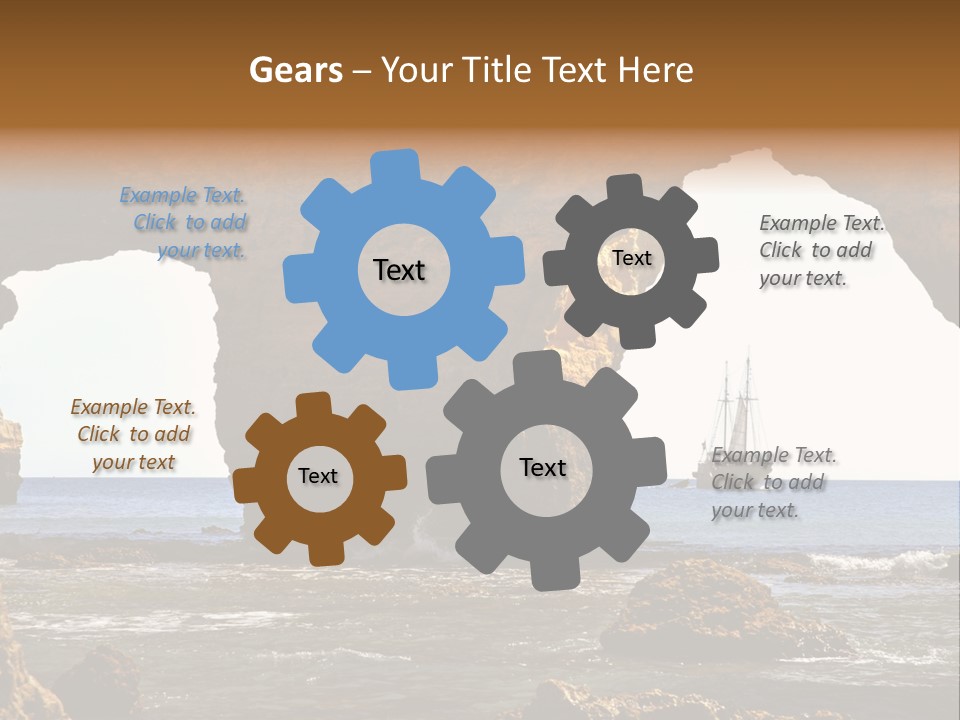 Calm Atlantic Grottos PowerPoint Template