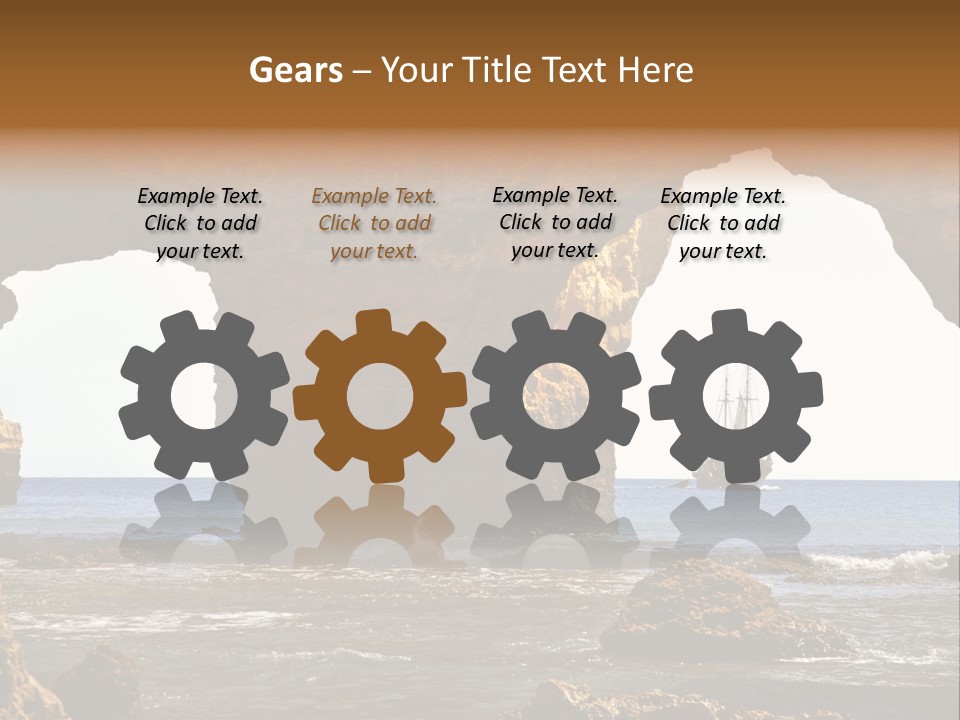 Calm Atlantic Grottos PowerPoint Template