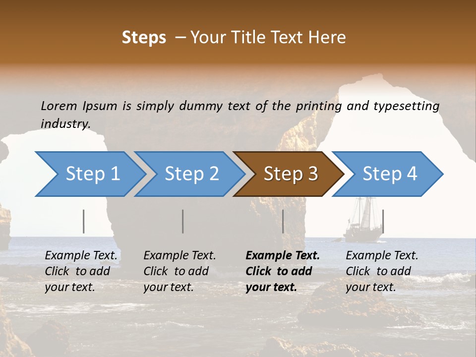 Calm Atlantic Grottos PowerPoint Template