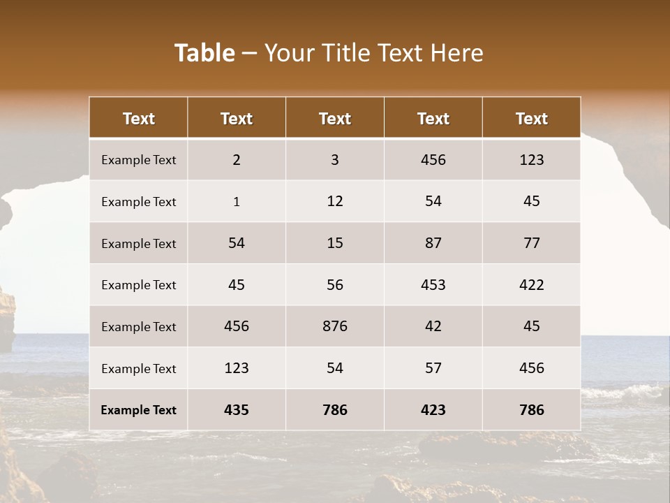 Calm Atlantic Grottos PowerPoint Template