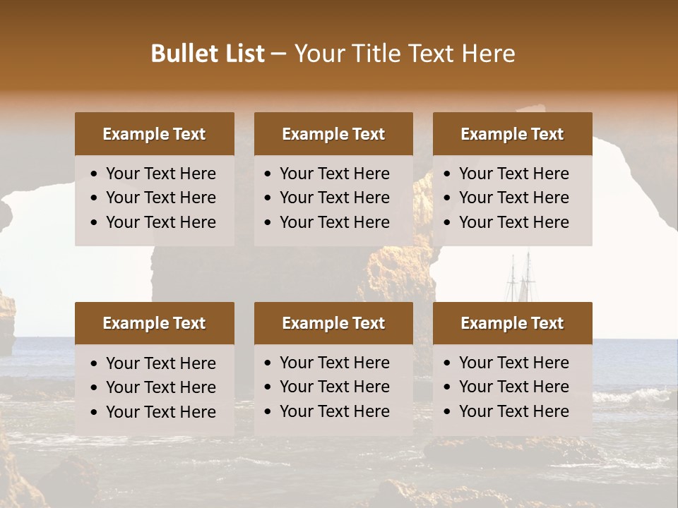 Calm Atlantic Grottos PowerPoint Template