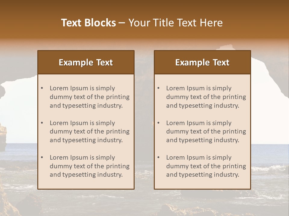 Calm Atlantic Grottos PowerPoint Template
