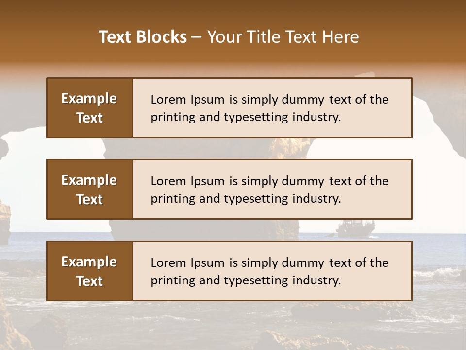 Calm Atlantic Grottos PowerPoint Template