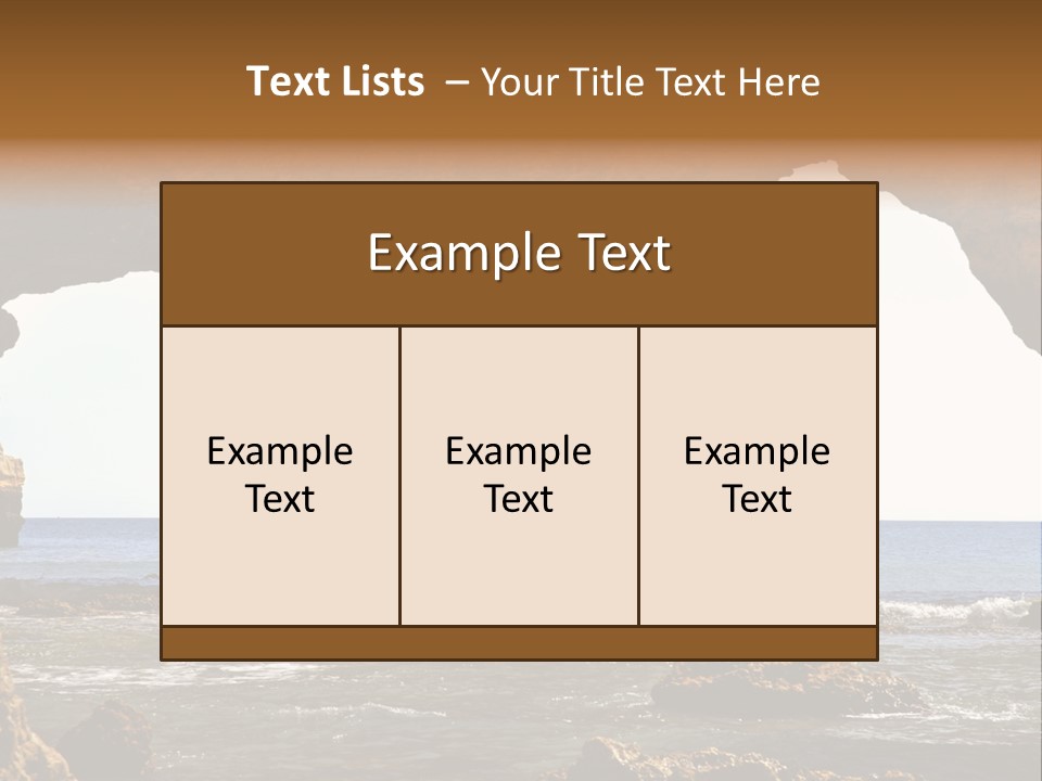 Calm Atlantic Grottos PowerPoint Template