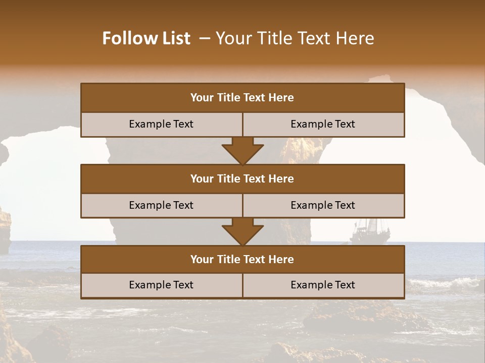 Calm Atlantic Grottos PowerPoint Template