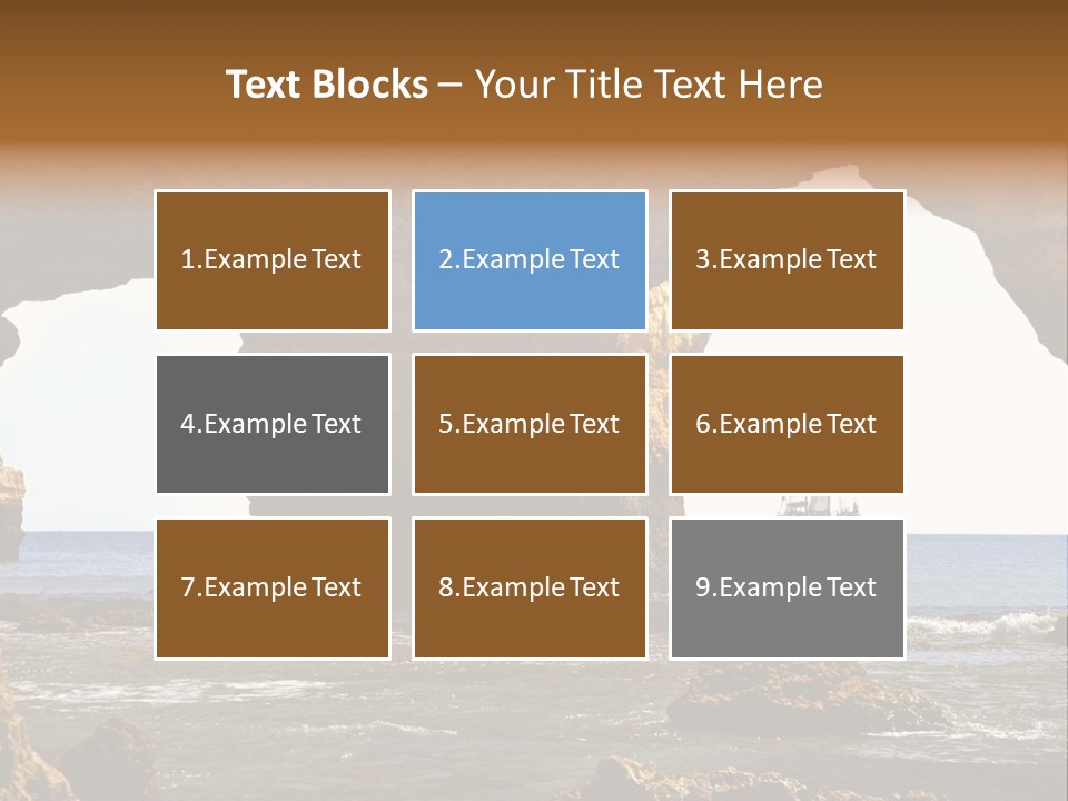 Calm Atlantic Grottos PowerPoint Template