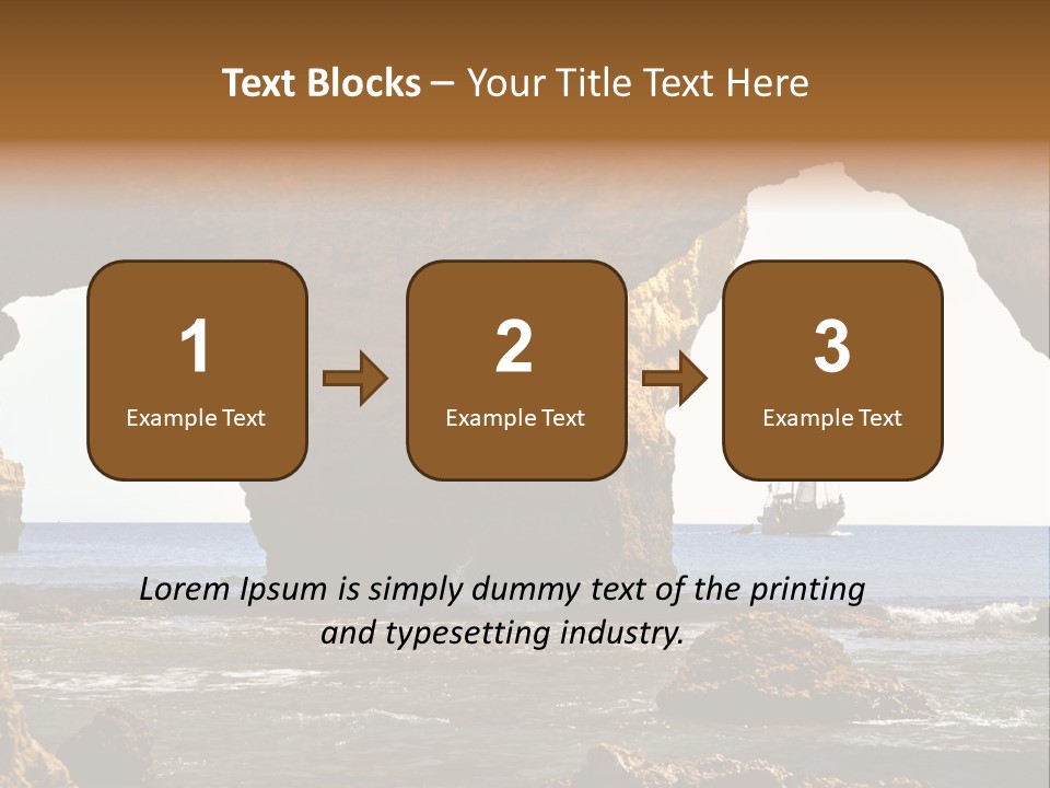 Calm Atlantic Grottos PowerPoint Template