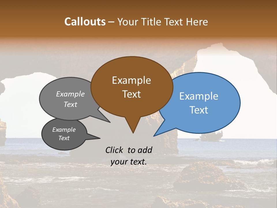 Calm Atlantic Grottos PowerPoint Template