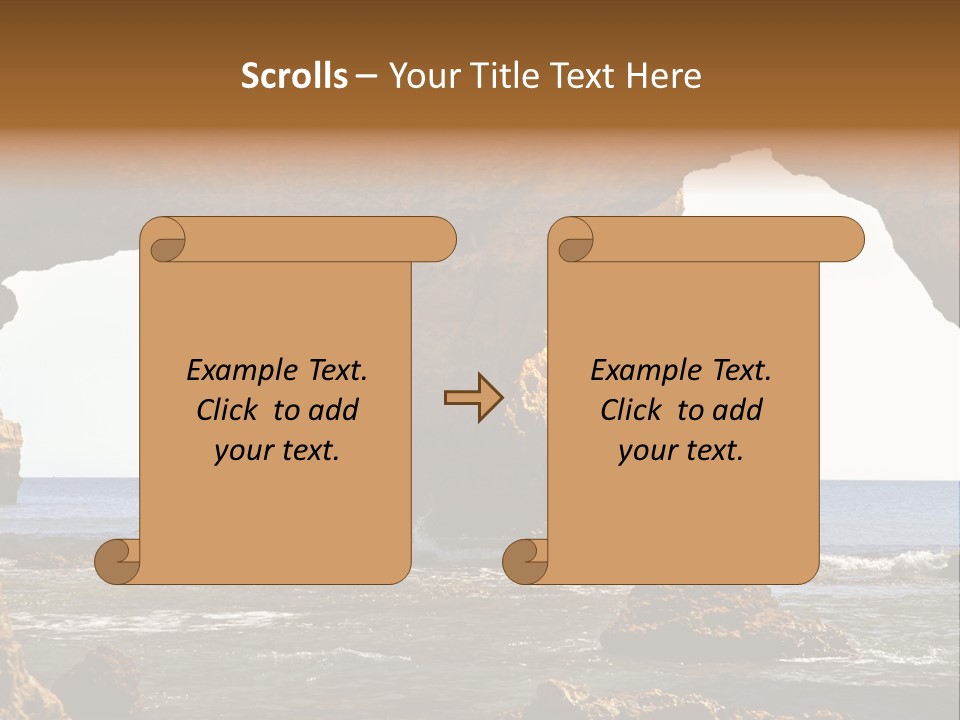 Calm Atlantic Grottos PowerPoint Template