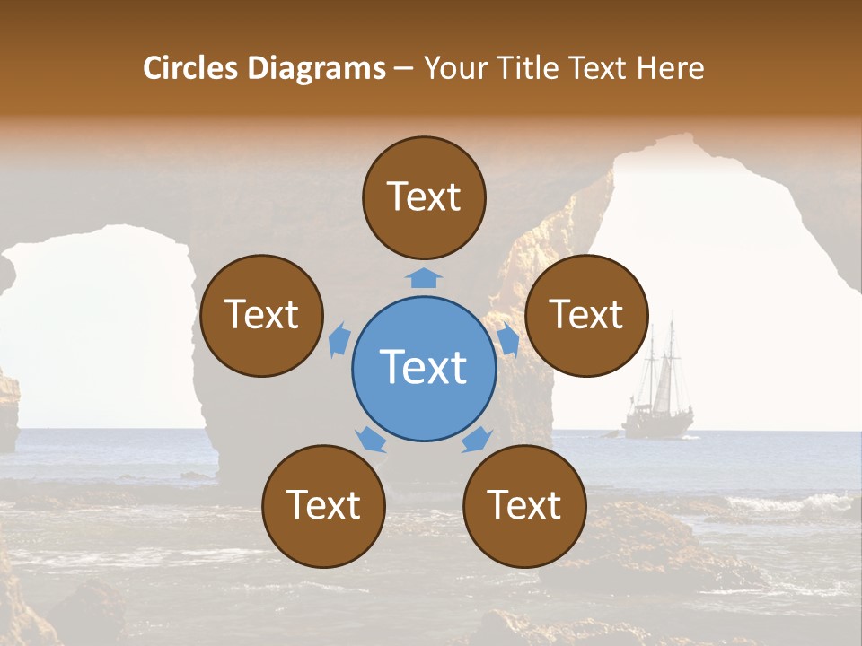 Calm Atlantic Grottos PowerPoint Template