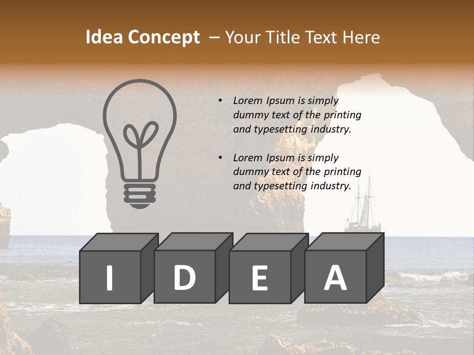 Calm Atlantic Grottos PowerPoint Template