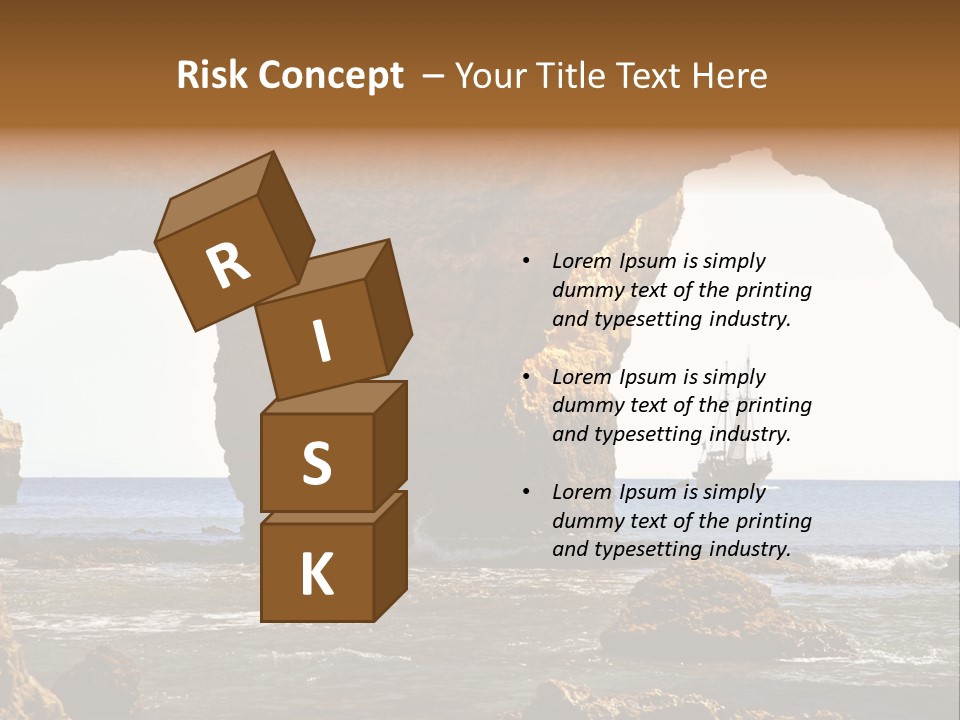 Calm Atlantic Grottos PowerPoint Template