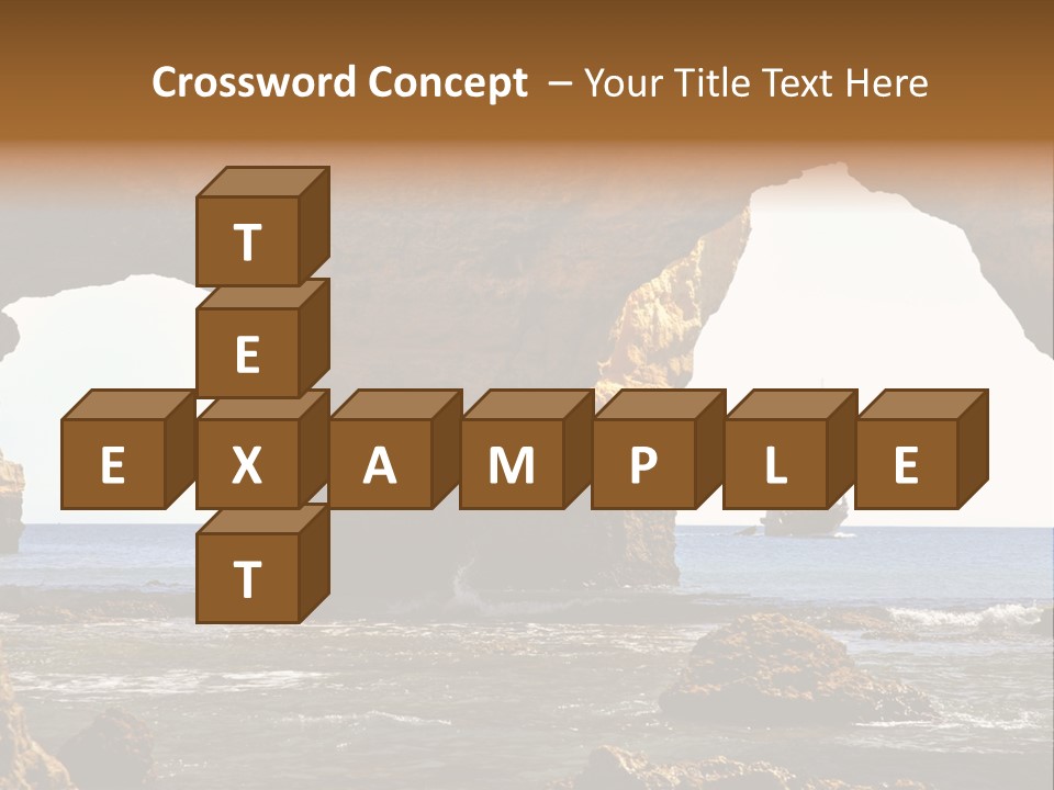 Calm Atlantic Grottos PowerPoint Template