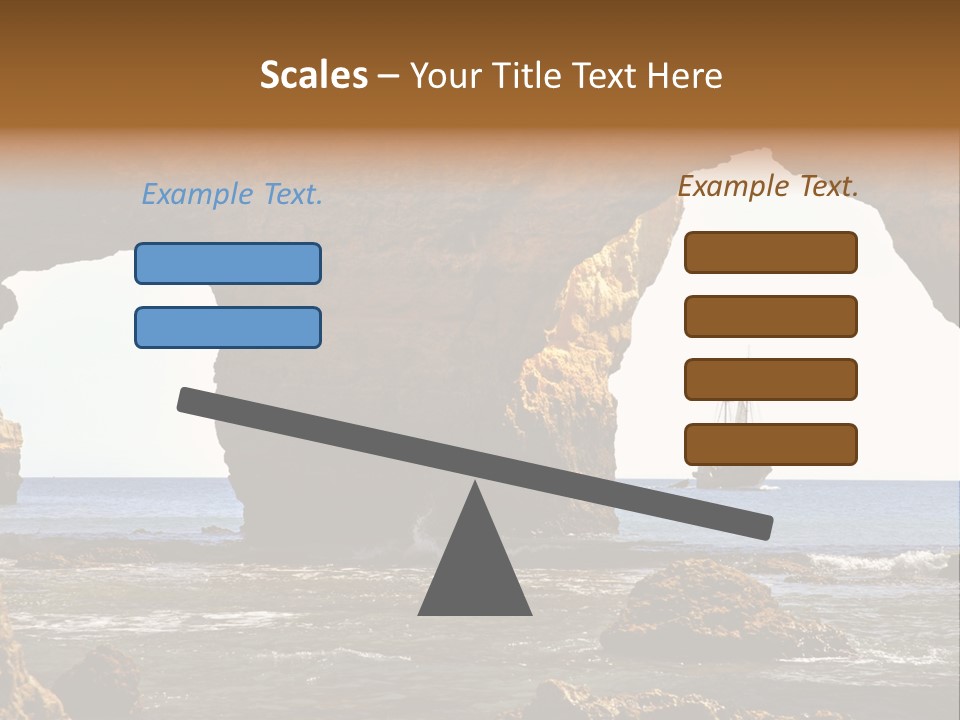 Calm Atlantic Grottos PowerPoint Template