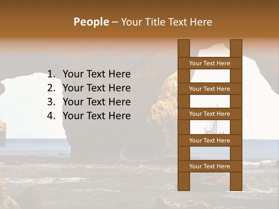 Calm Atlantic Grottos PowerPoint Template