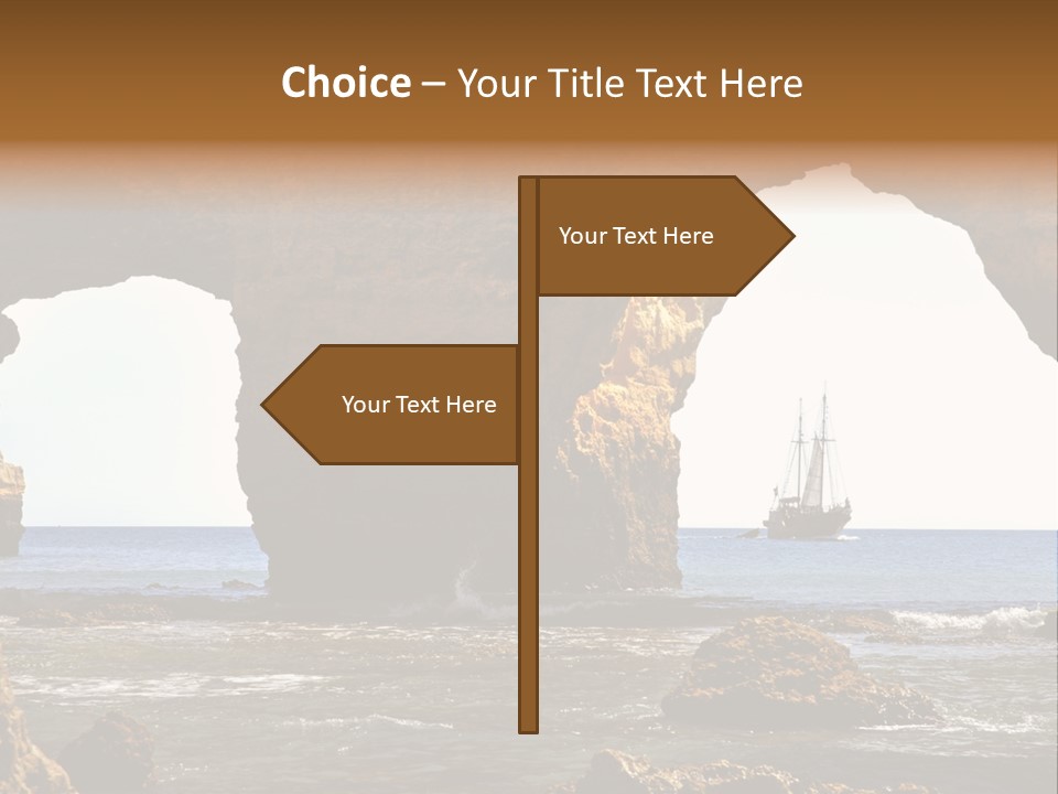 Calm Atlantic Grottos PowerPoint Template