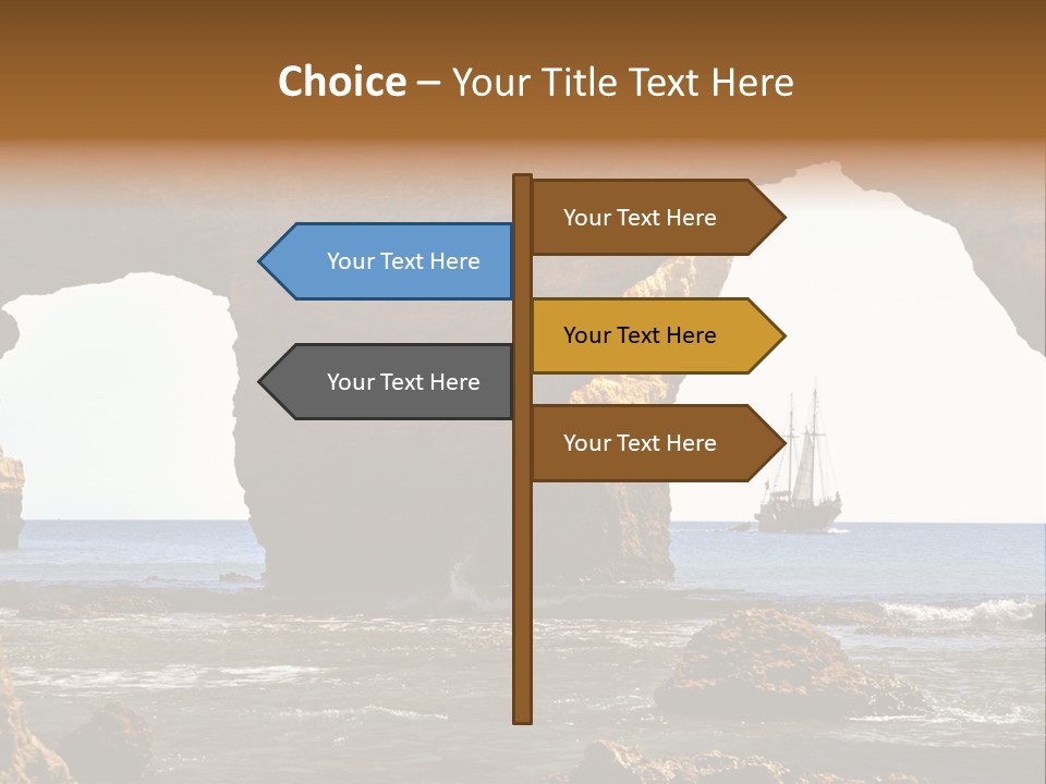 Calm Atlantic Grottos PowerPoint Template