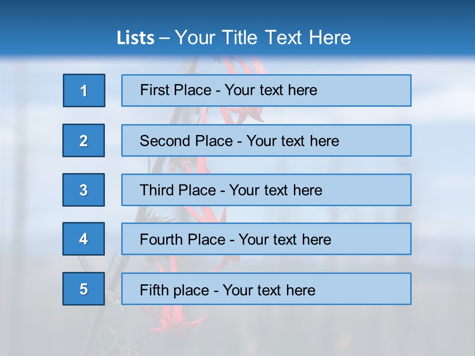 Flower Fire Ipomopsis Aggregata PowerPoint Template