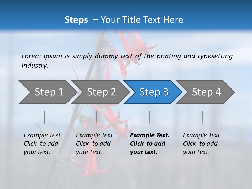 Flower Fire Ipomopsis Aggregata PowerPoint Template