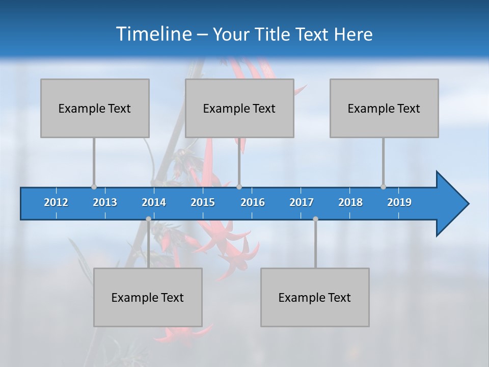 Flower Fire Ipomopsis Aggregata PowerPoint Template