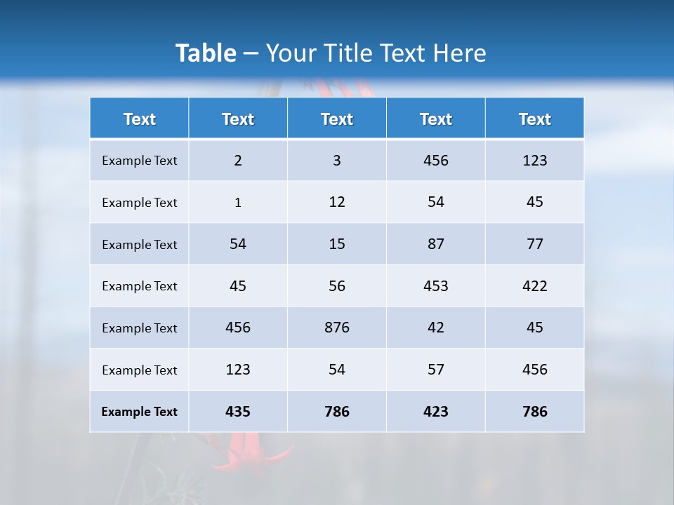 Flower Fire Ipomopsis Aggregata PowerPoint Template